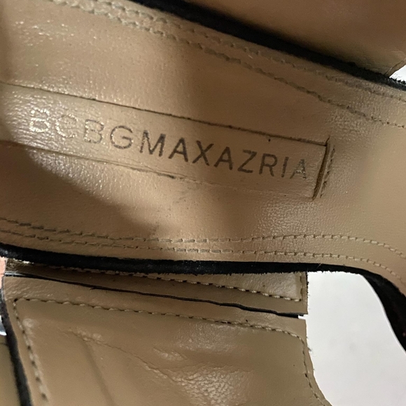 BCBG MaxAzaria Suede Sandals with Chunky Heels, Si - Picture 2 of 6